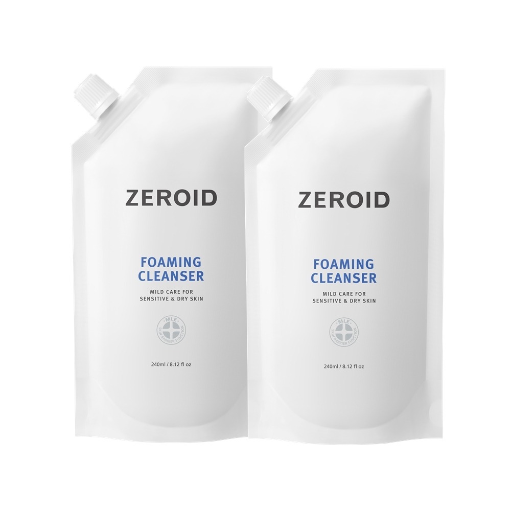 Zeroid 泡沫洁面乳 240ml 补充装 2片装 企划装 (Chong 480ml)