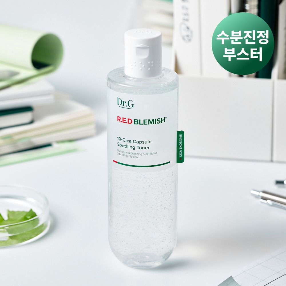 [迷你Eocheo] Dr.G 红色痘痘修护10-积雪草胶囊舒缓爽肤水 300ml 企划装（赠100ml）