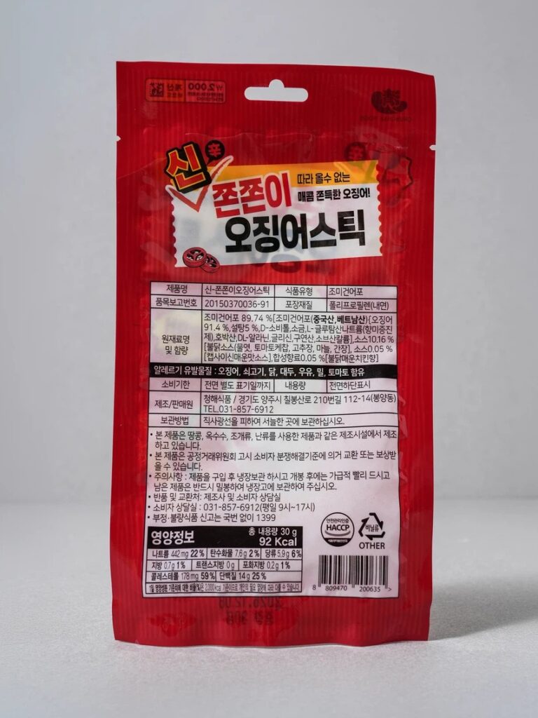 Sin Jjonjjoni 鱿鱼 棒 30g 辣味
