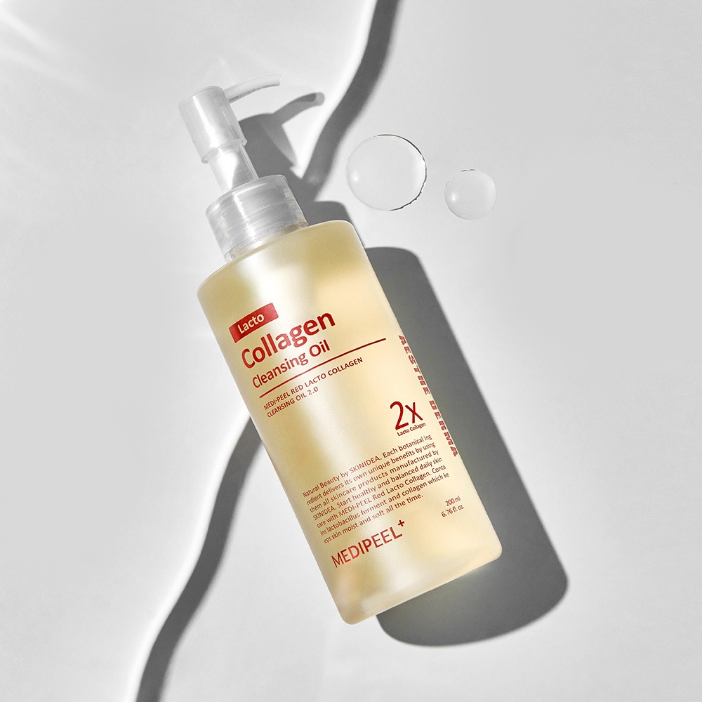 [毛孔Keulrenjeo] MEDIFEEL美蒂菲 红色乳酸胶原洁面油 企划装 200ml