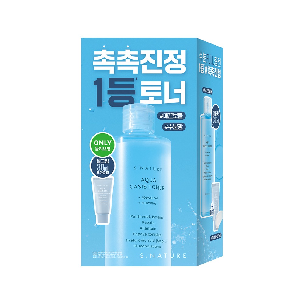[Sseommeo主机Peuteu/水润舒缓爽肤水] Esnature 水润 Oasiseu 爽肤水 300ml 企划装（赠水凝胶面霜 30ml）