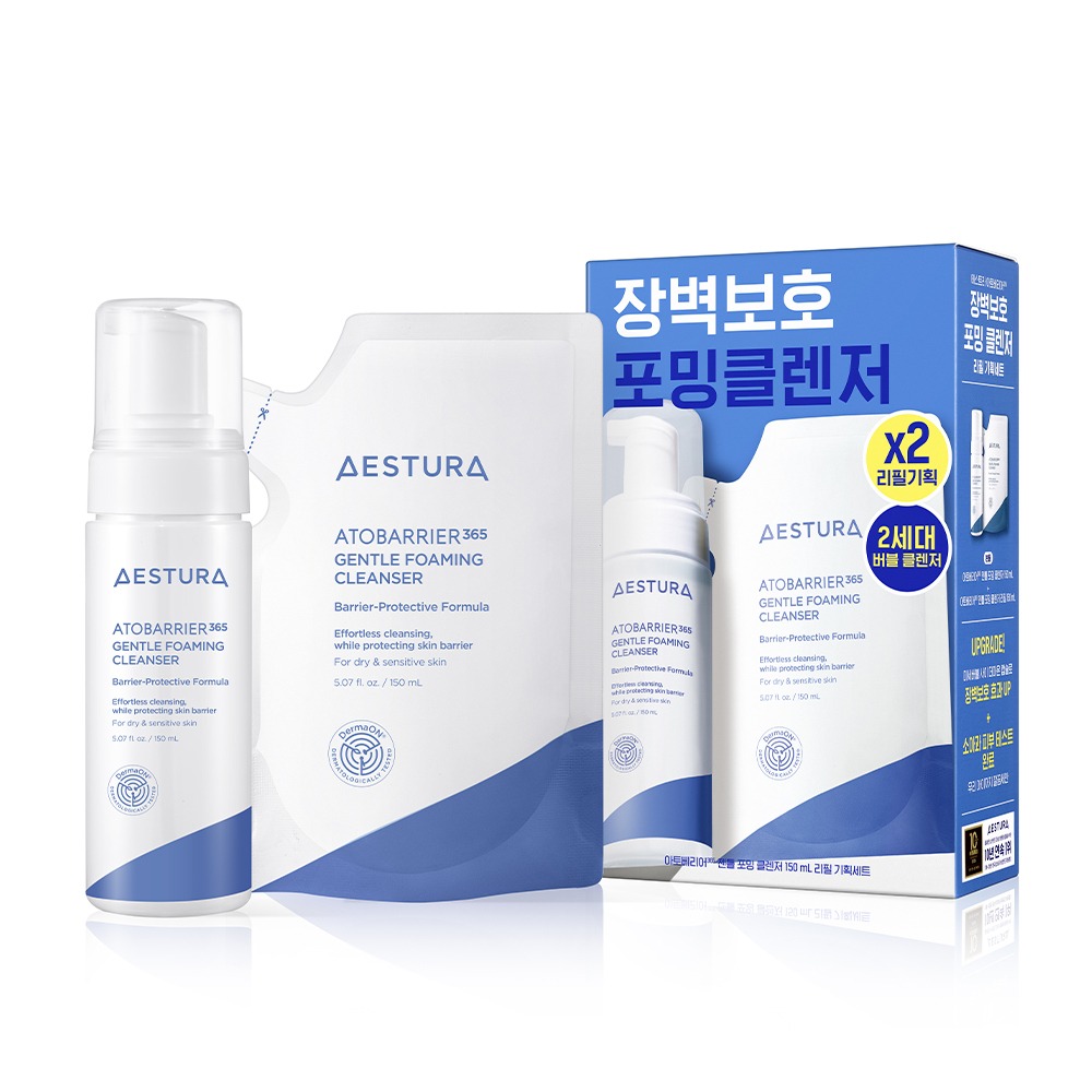 AESTURA Atobarrier365 泡沫洁面乳 150ml+150ml 补充装企划装