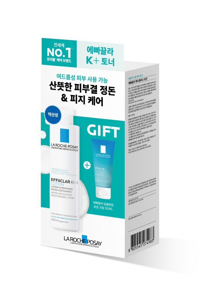 [角质Yubun修护] 理肤泉 Effaclar K(+) 爽肤水 200ml 企划装(+Effaclar 泡沫洁面乳 50ml)