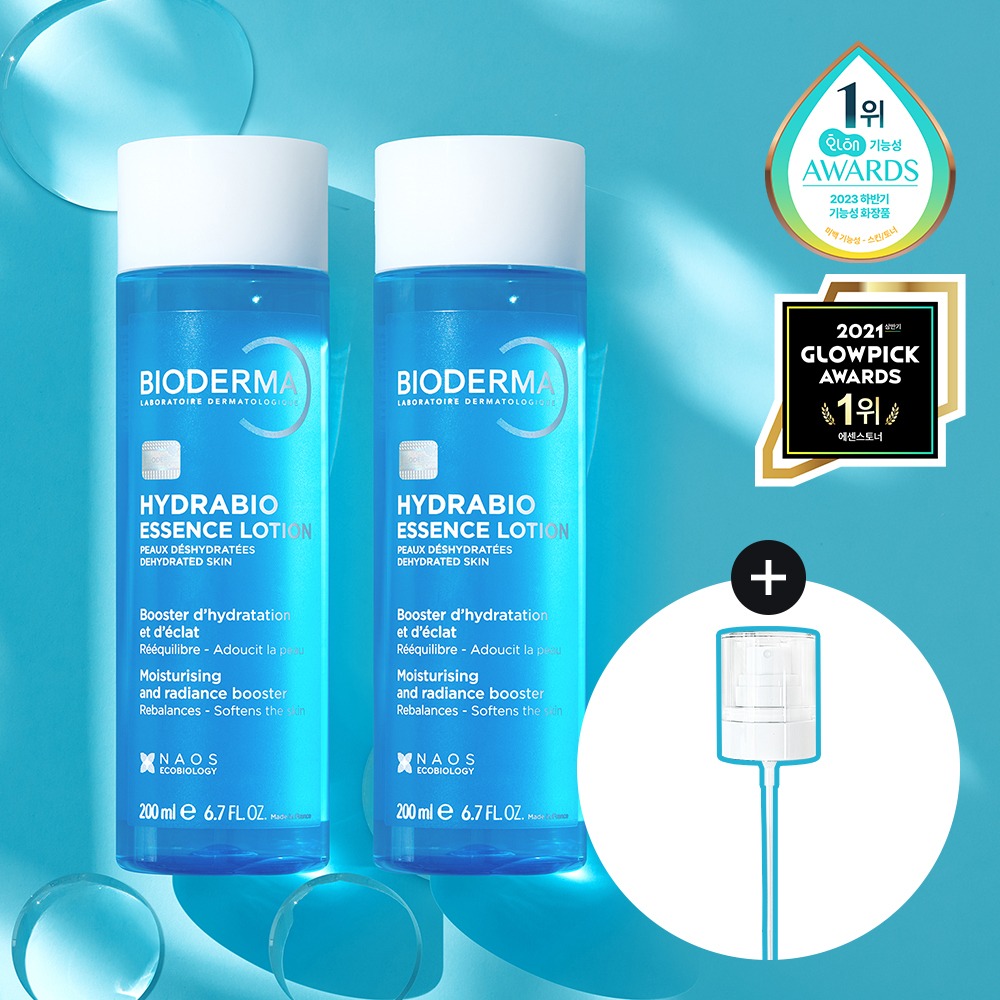 Bioderma Hydrabio 水润精华乳液200ml 2支企划装 (+喷雾Peompeu)