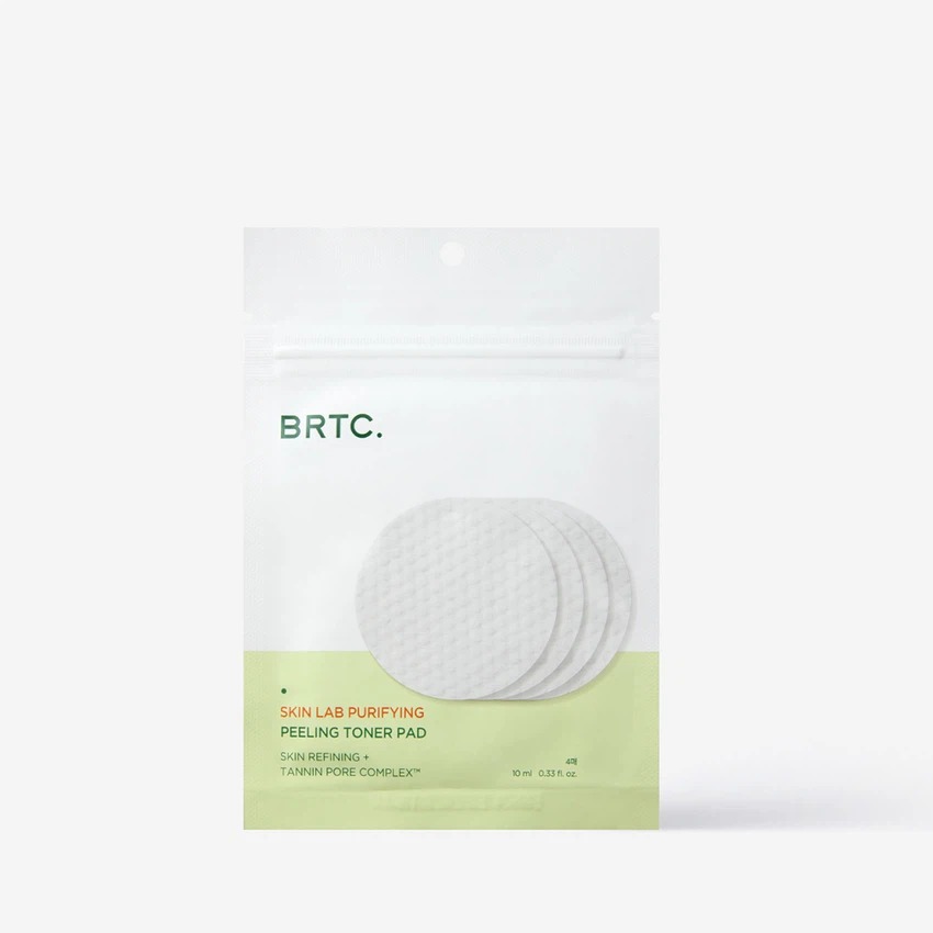 BRTC Skin Lab 净化去角质爽肤水湿巾 4片装