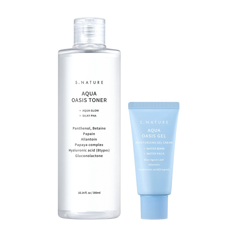[Sseommeo主机Peuteu/水润舒缓爽肤水] Esnature 水润 Oasiseu 爽肤水 300ml 企划装（赠水凝胶面霜 30ml）