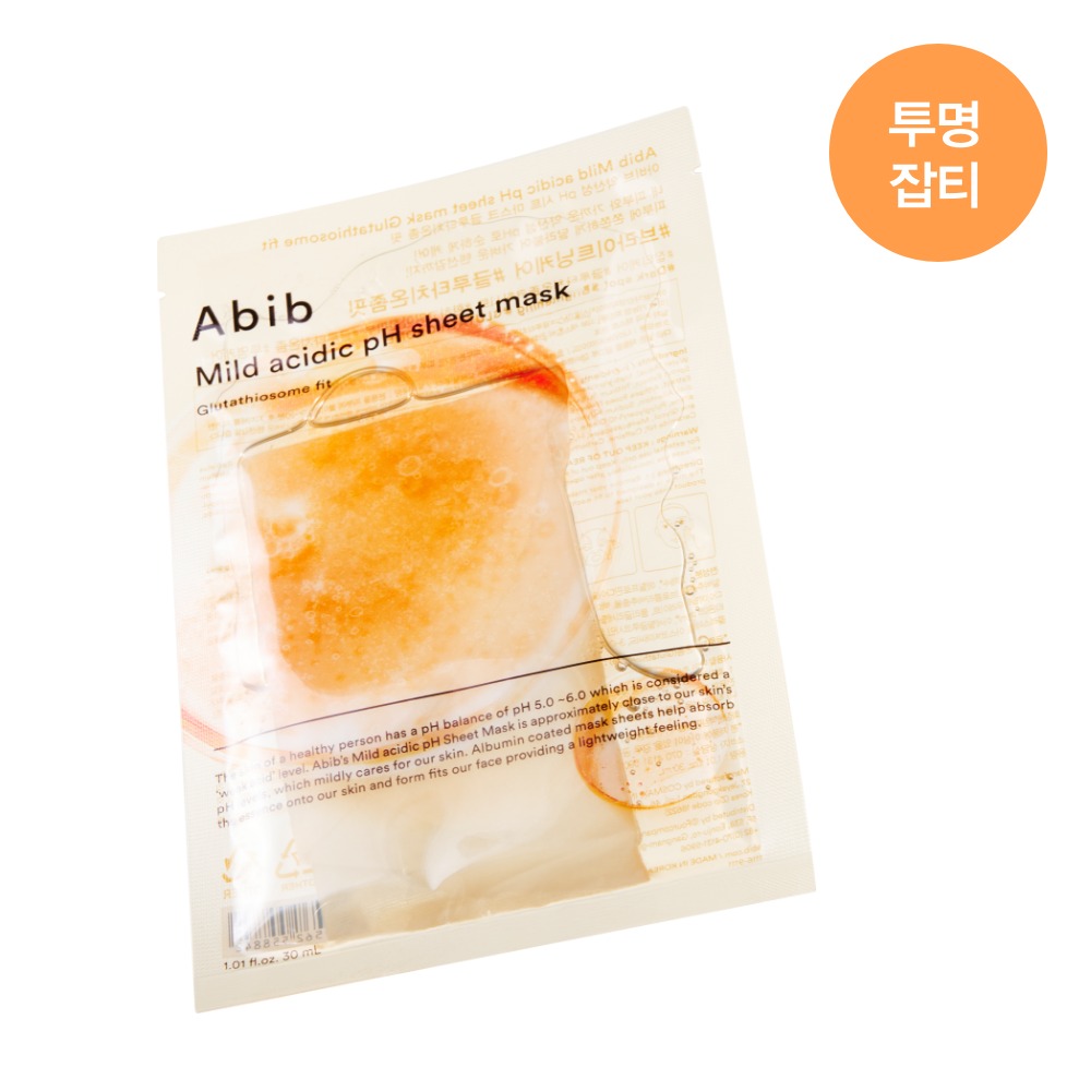 [10片/5Jong] Abib 弱酸性 pH 面膜贴 10片 (鱼腥草/复活草/水润/谷胱甘肽/蜂蜜)