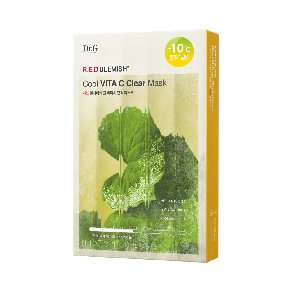 [清凉 面膜/5片装] Dr.G 红色Beulremiswi Kul 面膜 5片 3Jong (舒缓/痕迹修护/弹力)