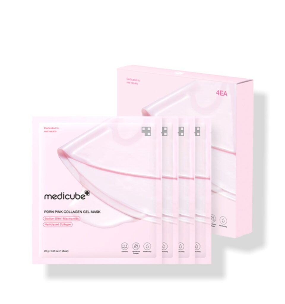 [弹力光彩]MediCube PDRN 粉红胶原蛋白凝胶面膜 4片