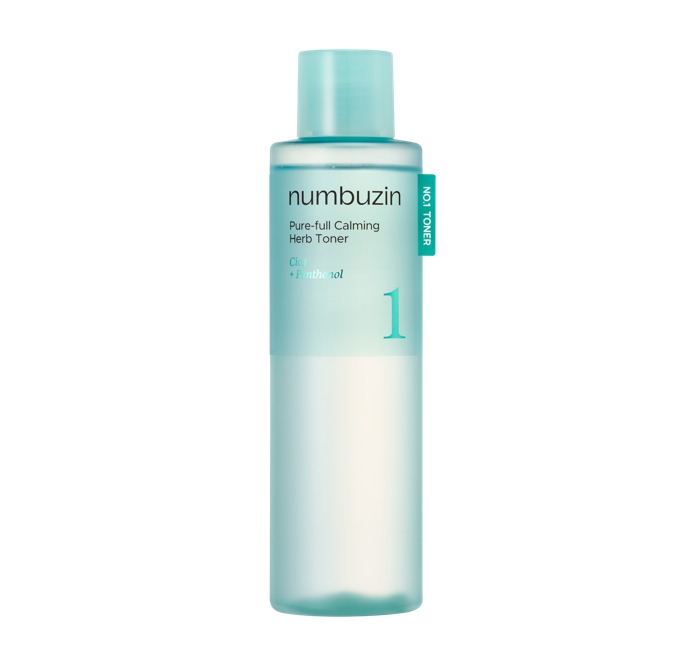 [清凉修护]numbuzin 1Beon 舒缓 Malkgedameun Cheongcho爽肤水 300ml 补充装企划(+300ml) 企划装