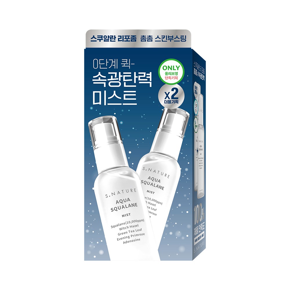 [1Cho 补水Gyeol 喷雾] Esnature 水润角鲨烷补水喷雾 100ml 双重企划装