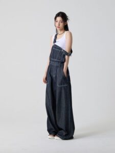 UP-305 复古工装牛仔背带裤