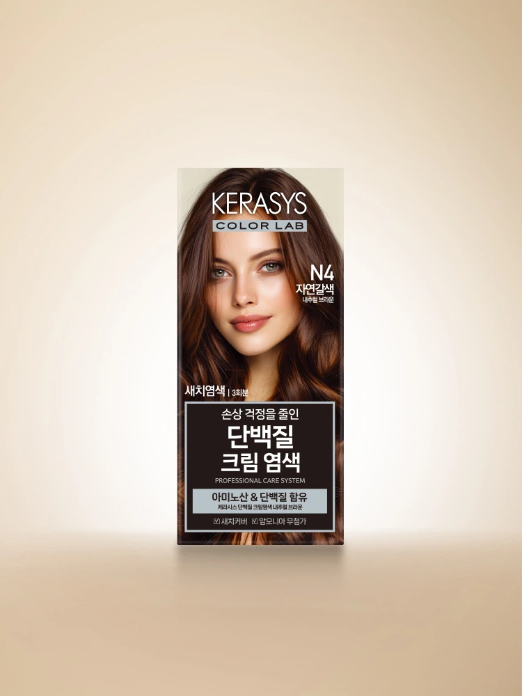 Kerasys 蛋白质染发霜(自然棕色)