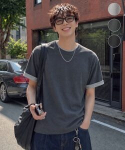 日常卷边叠穿短款T恤 - 3色