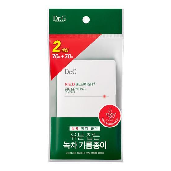 [控油/低刺激] Dr.G 红色痘痘修护 油脂吸附纸 2Jong (70片+70片/70片 单品)