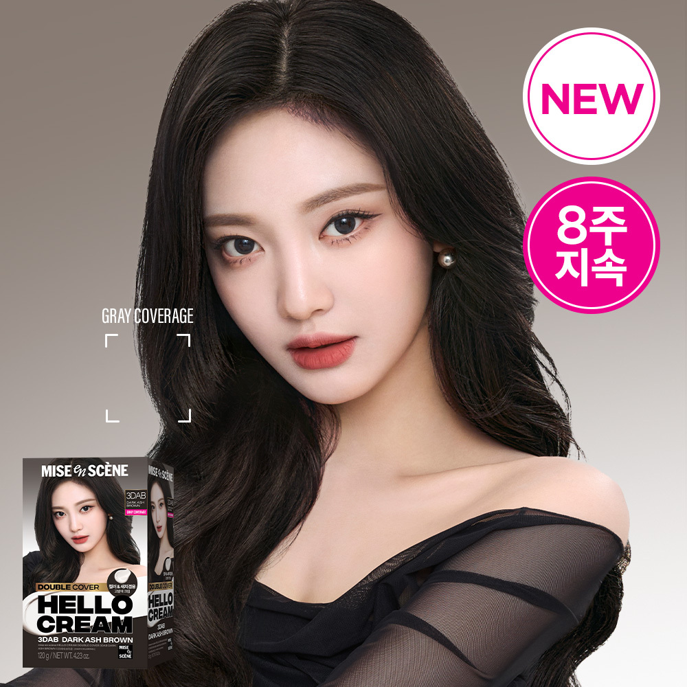 [染发+遮盖白发] Mijyangsen Hello Cream 双重遮盖 120g 染发工具(神秘黑 Oe 5Jong)