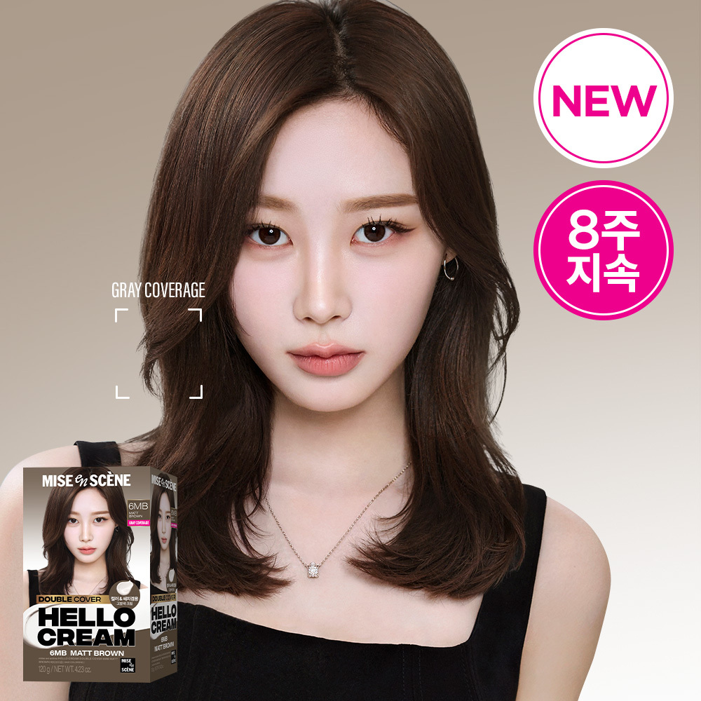 [染发+遮盖白发] Mijyangsen Hello Cream 双重遮盖 120g 染发工具(神秘黑 Oe 5Jong)