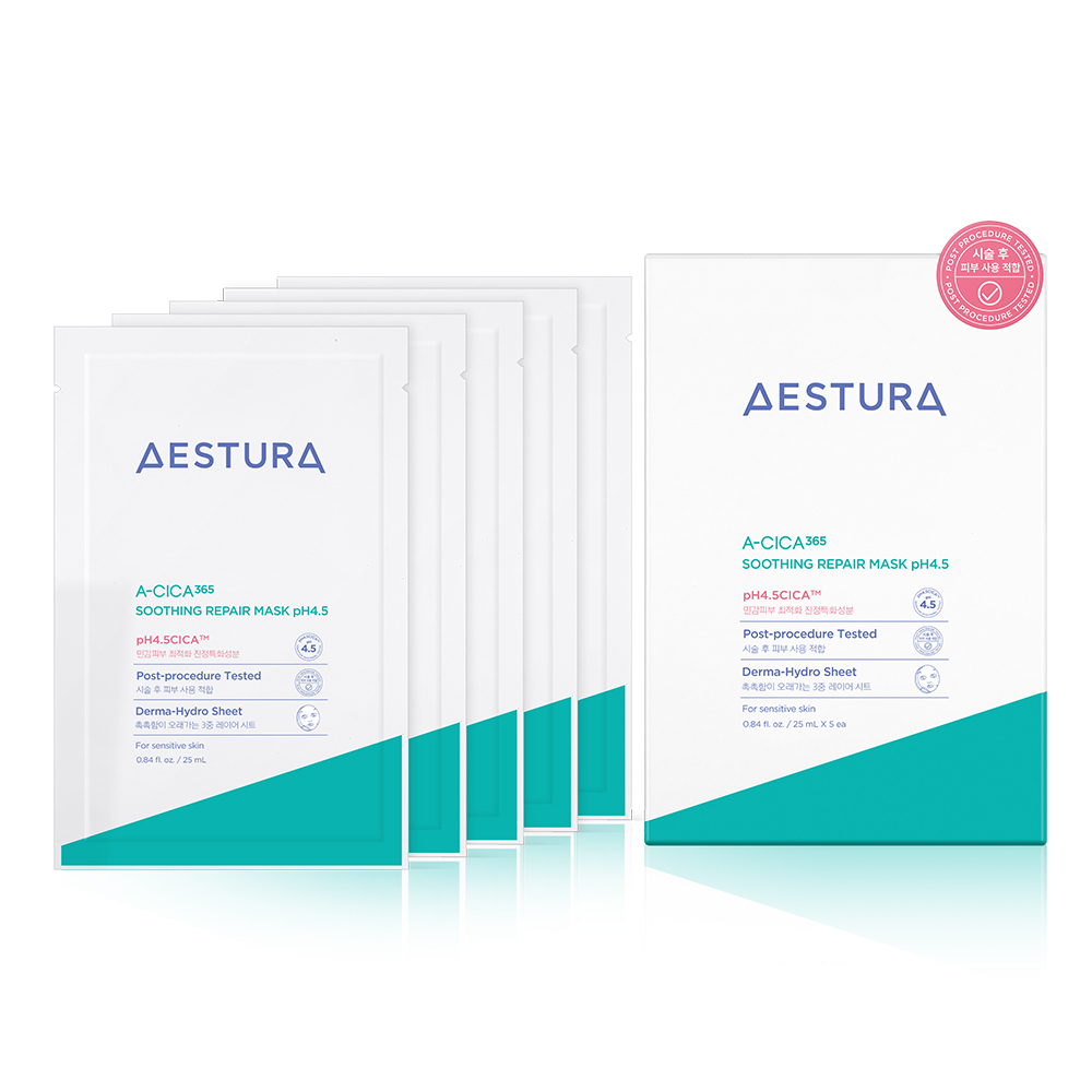 [7月橄榄年轻PICK] AESTURA A-Cica365 舒缓修护面膜 pH4.5 5片装