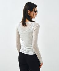 [SET] Side Shirring 叠穿 T恤 轻薄型灰色 MDTS067LGRAY