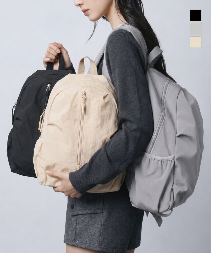 Shelly 尼龙双肩包 灰色