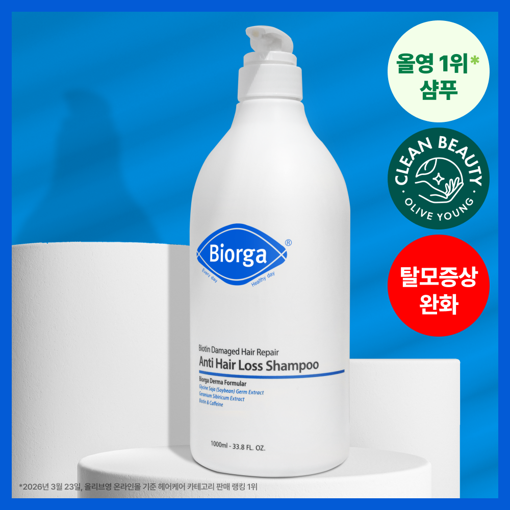 [大容量] Biorga 生物素受损发质改善防脱洗发水 野生大豆胚芽 1000ml