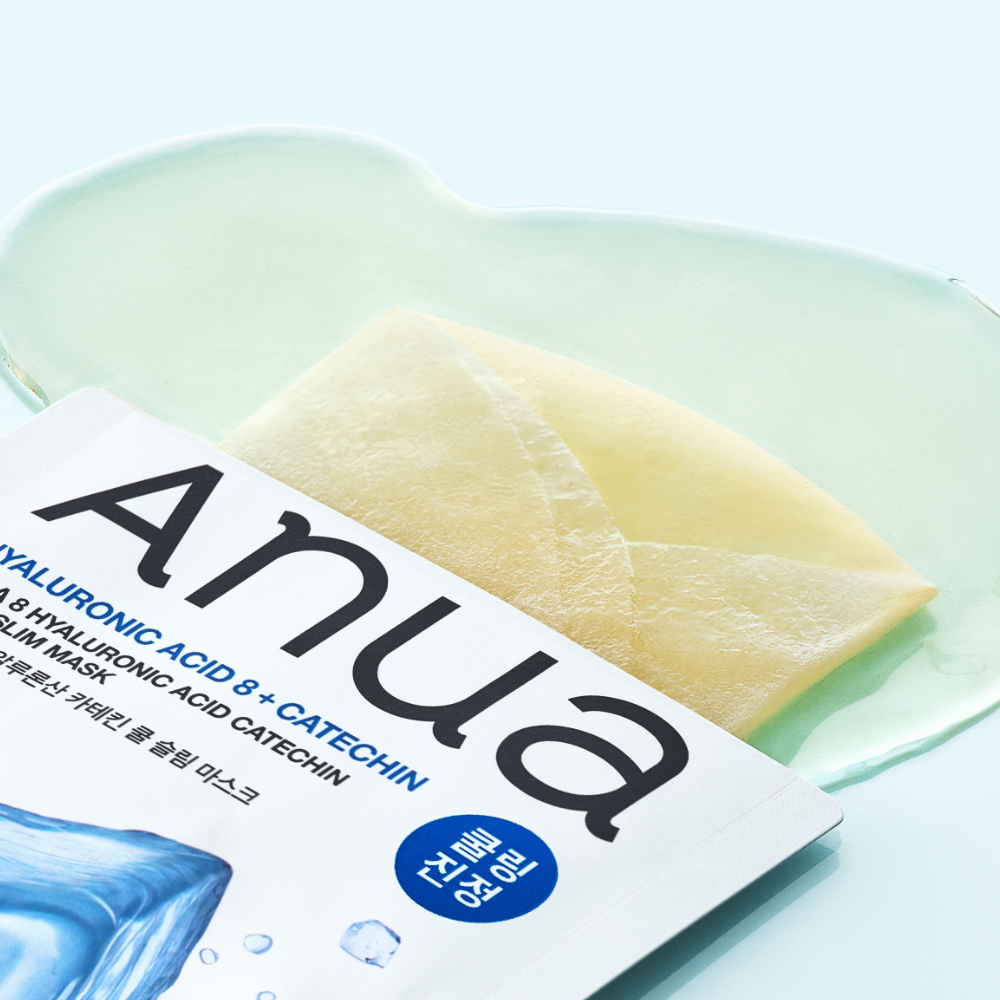 Anua 8重玻尿酸儿茶素清凉贴合面膜 10片
