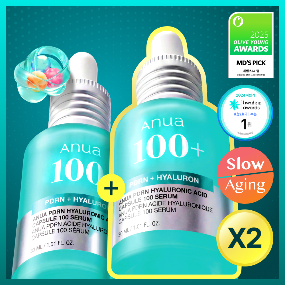 [三丽鸥角色联名] Anua PDRN 玻尿酸 胶囊 100 精华 30ml 双重企划装(+Cinnamoroll 收纳包)