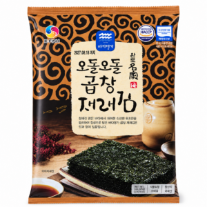 Bada Myeongga 韩式传统脆嫩海苔 整张大片 5片装 25g×10包 酥脆调味紫菜 拌饭配菜 下酒零食