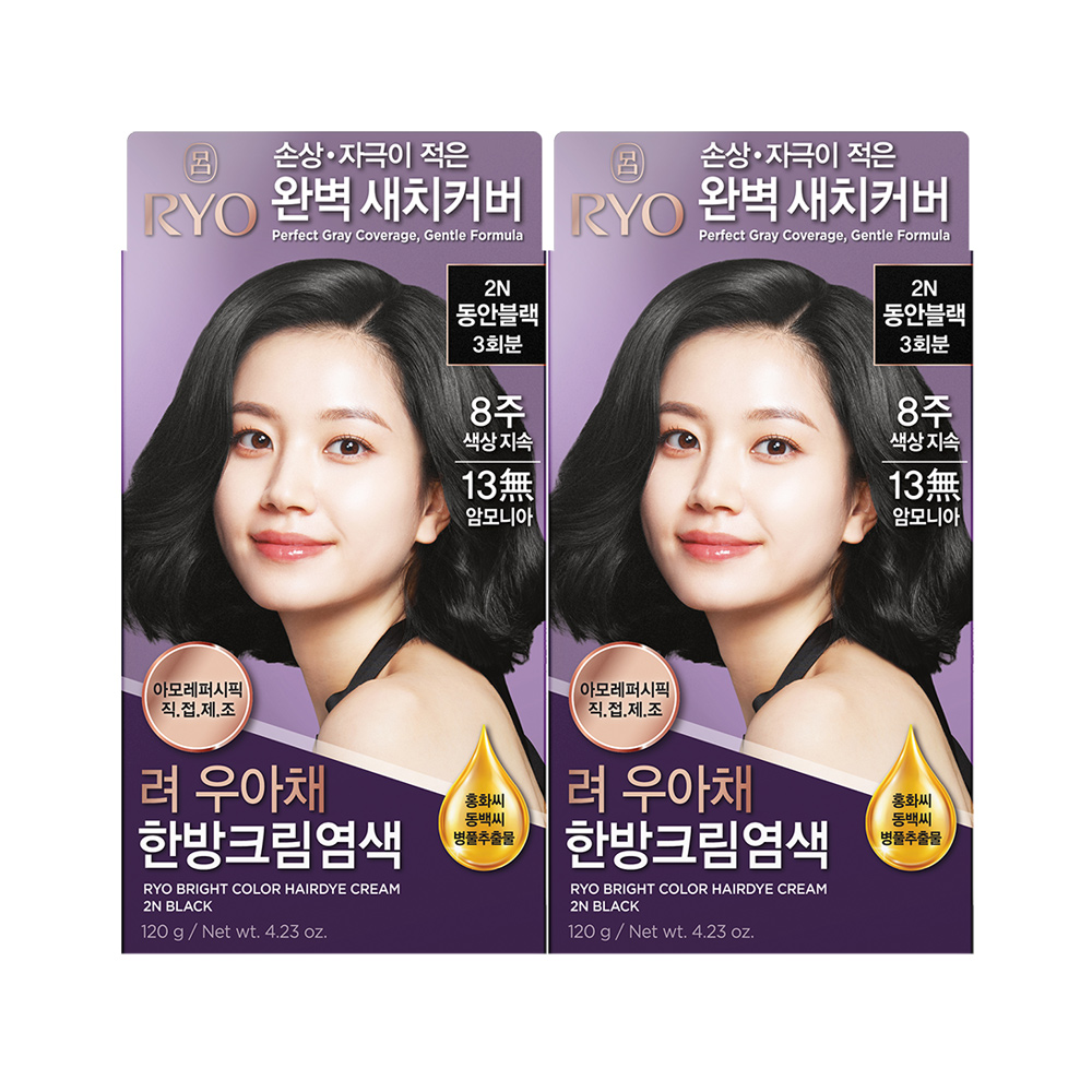 吕 Uachae 草本乳霜染发剂 120g 2盒