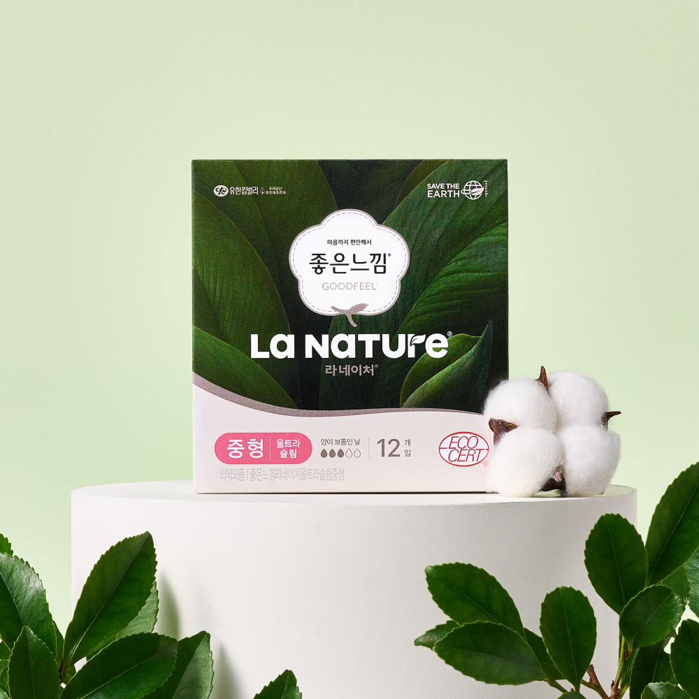Goodfeel La Nature 有机卫生巾 中号 12片 2包+2包