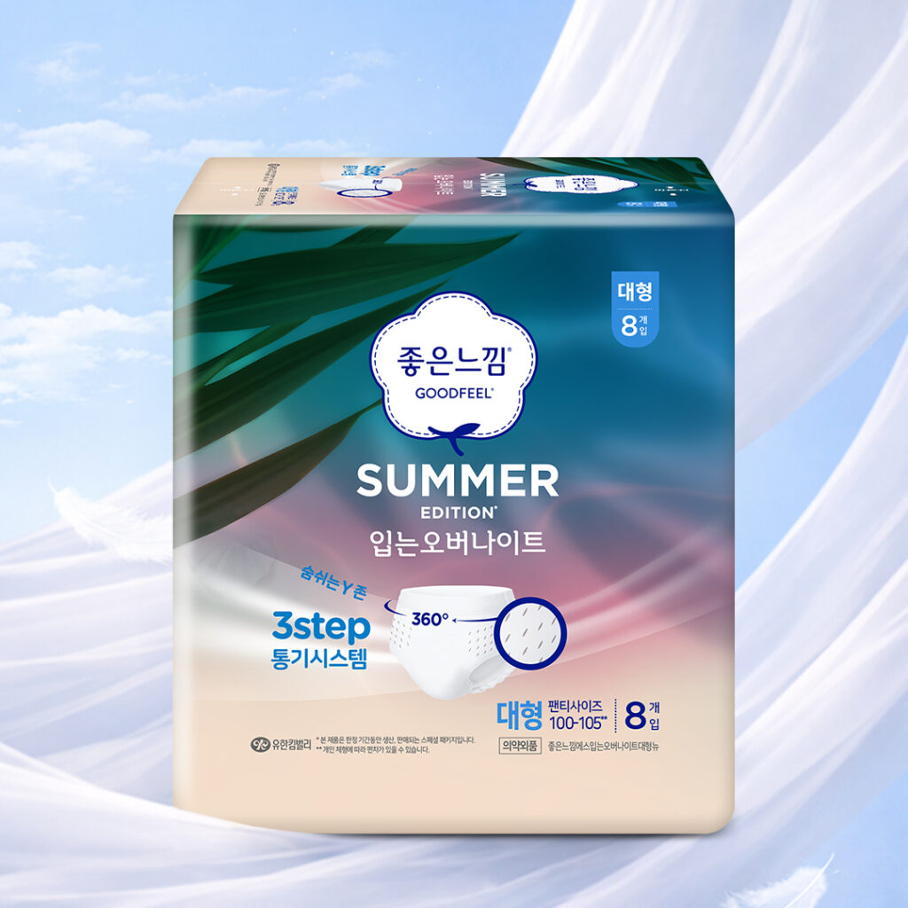 [季节限定] Goodfeel 夏季款 裤型夜用卫生巾 8片 X 3包 / 裤型卫生巾, 清凉感