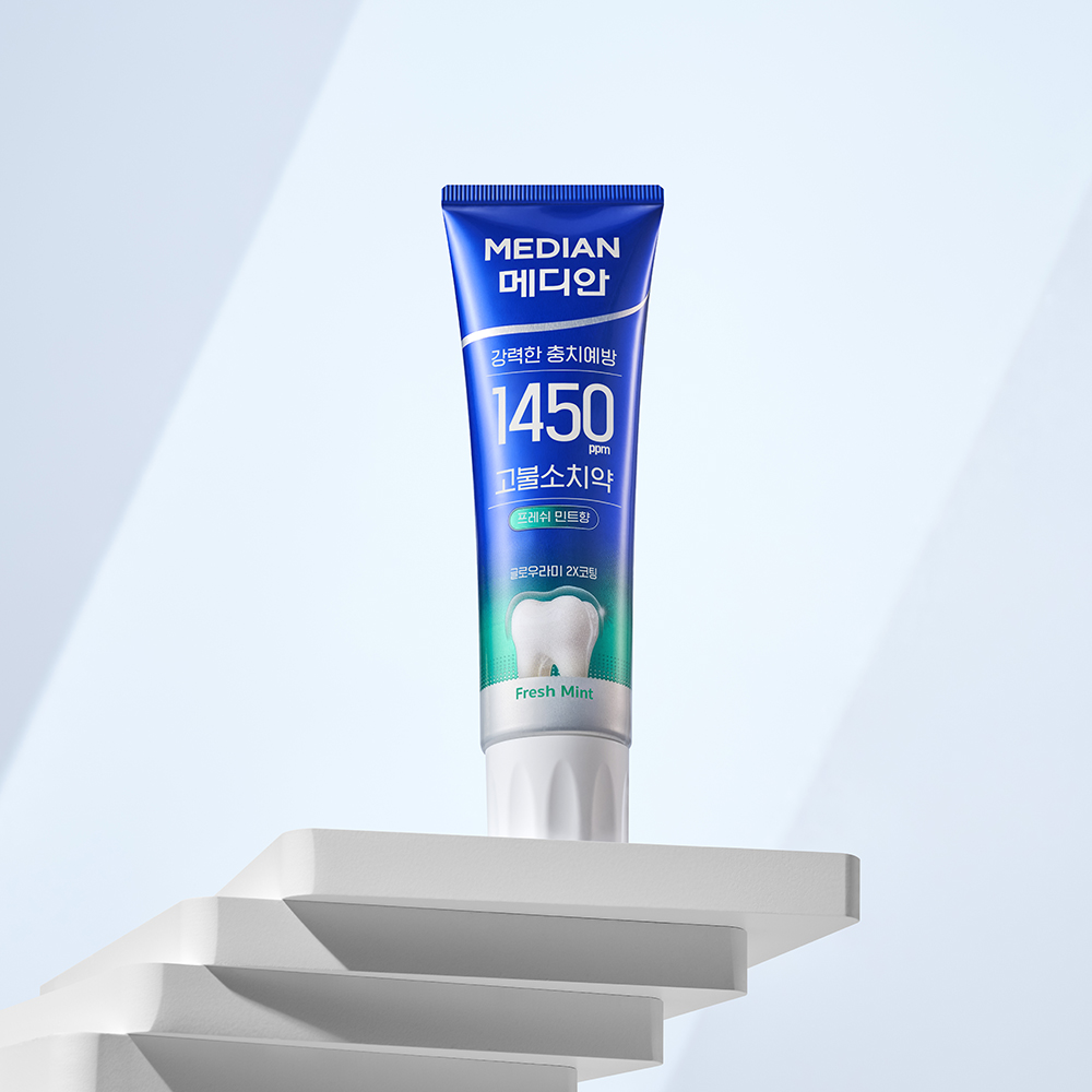 Median 1450 高氟牙膏 大容量 防蛀 清新薄荷味 160g 3支装