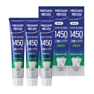 Median 1450 高氟牙膏 大容量 防蛀 清新薄荷味 160g 3支装