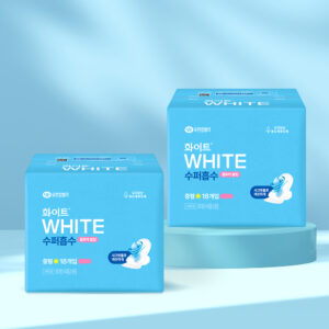 White 超强吸收卫生巾 中号 18片 X 5包