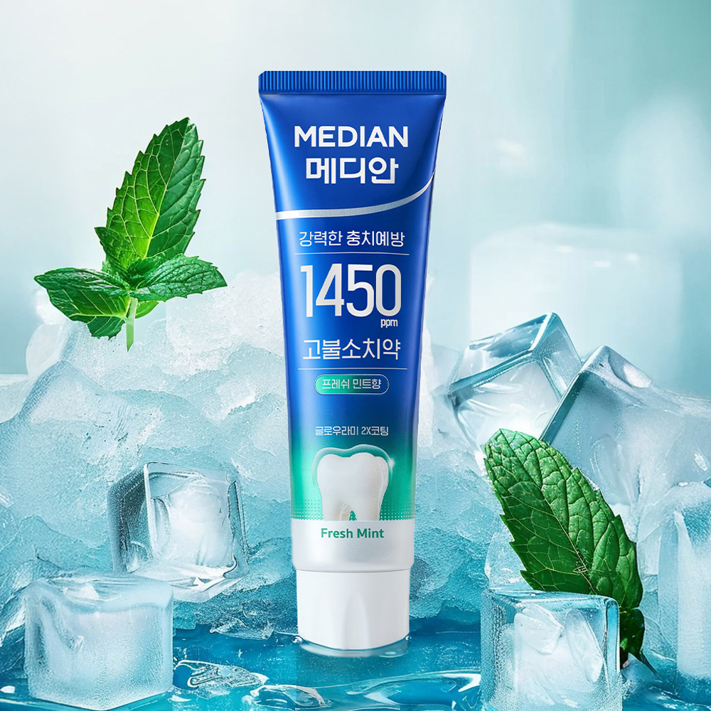 Median 1450 高氟牙膏 大容量 防蛀 清新薄荷味 160g 3支装