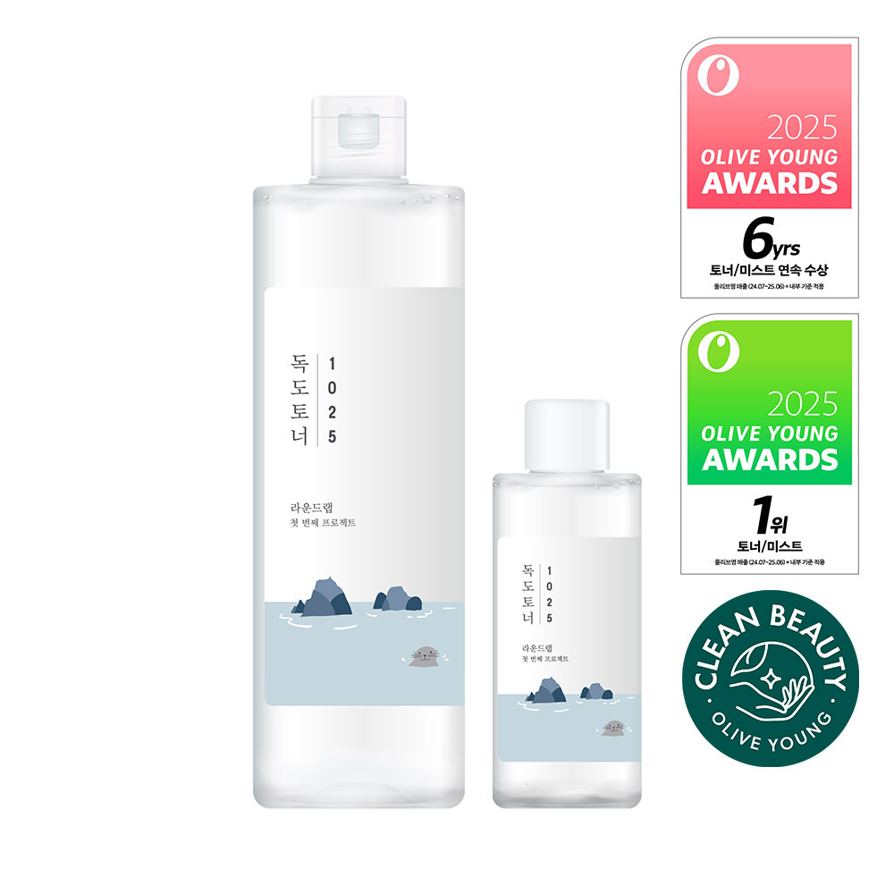 [大容量/NO.1爽肤水] 柔恩莱 1025 独岛爽肤水 500ml 企划装 (+100ml)