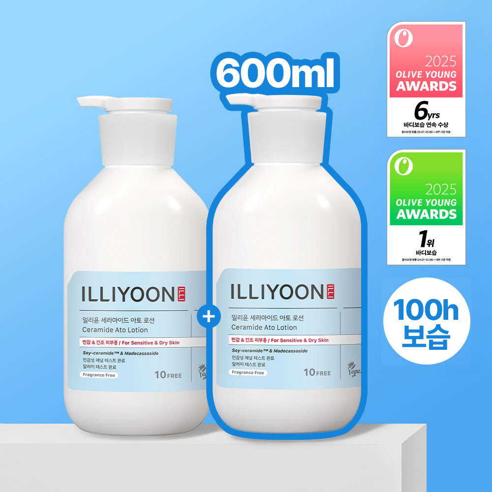 [连续5年销量第1] 一理润 神经酰胺Ato身体乳 企划装(600ML+600ML)