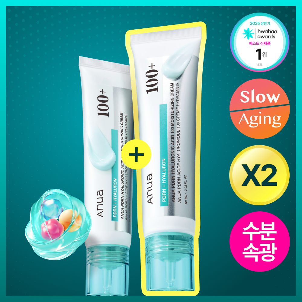 [Suzy PICK/独家企划] Anua PDRN 玻尿酸 100 保湿霜 60mL 2支企划装