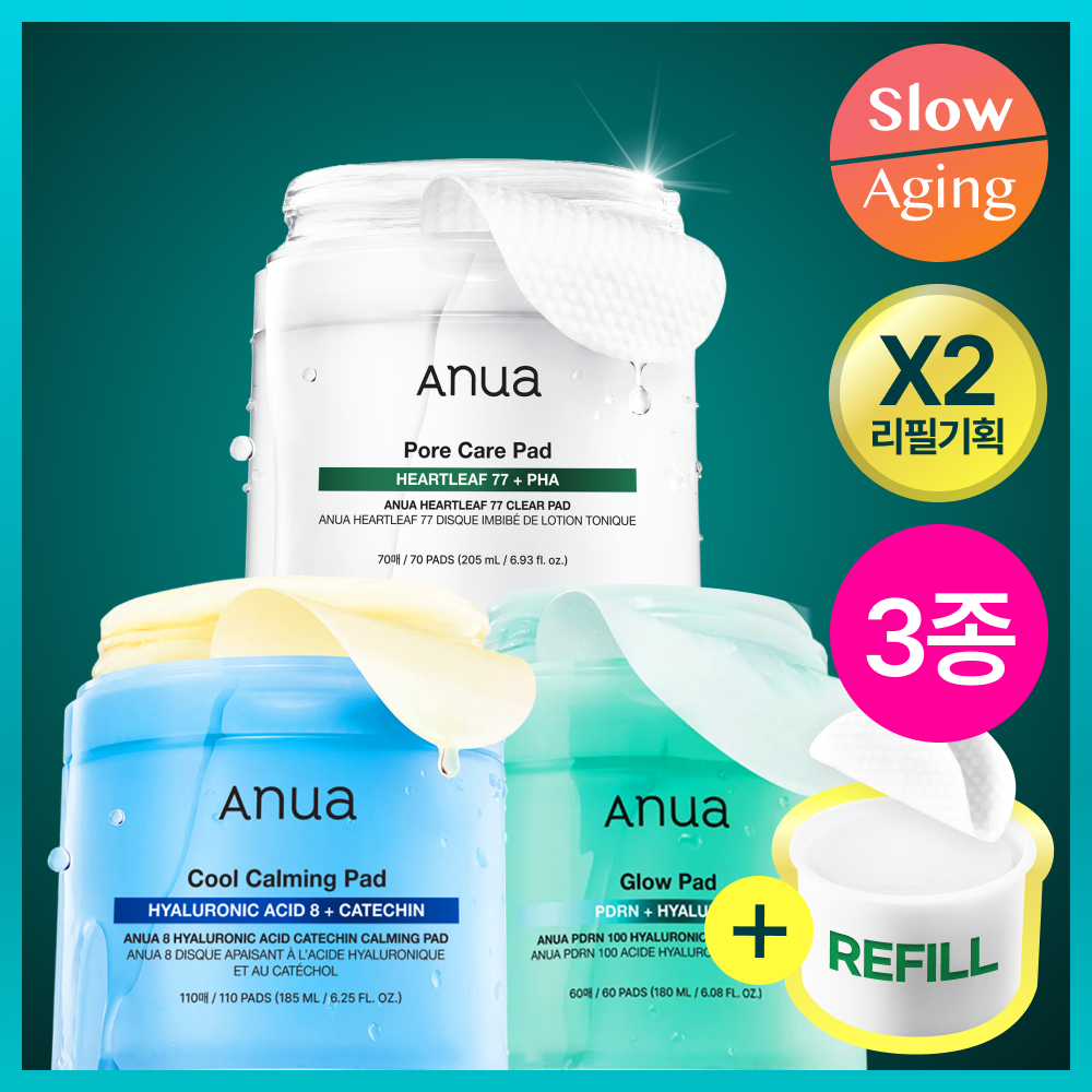 [Suzy PICK/Olive Young独家] Anua 棉片 补充装企划 3款 (鱼腥草/PDRN/儿茶素)