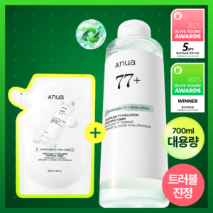 [独家企划] Anua 鱼腥草77 玻尿酸 保湿舒缓爽肤水 350ml 替换装企划套装 (+350ml 替换装)
