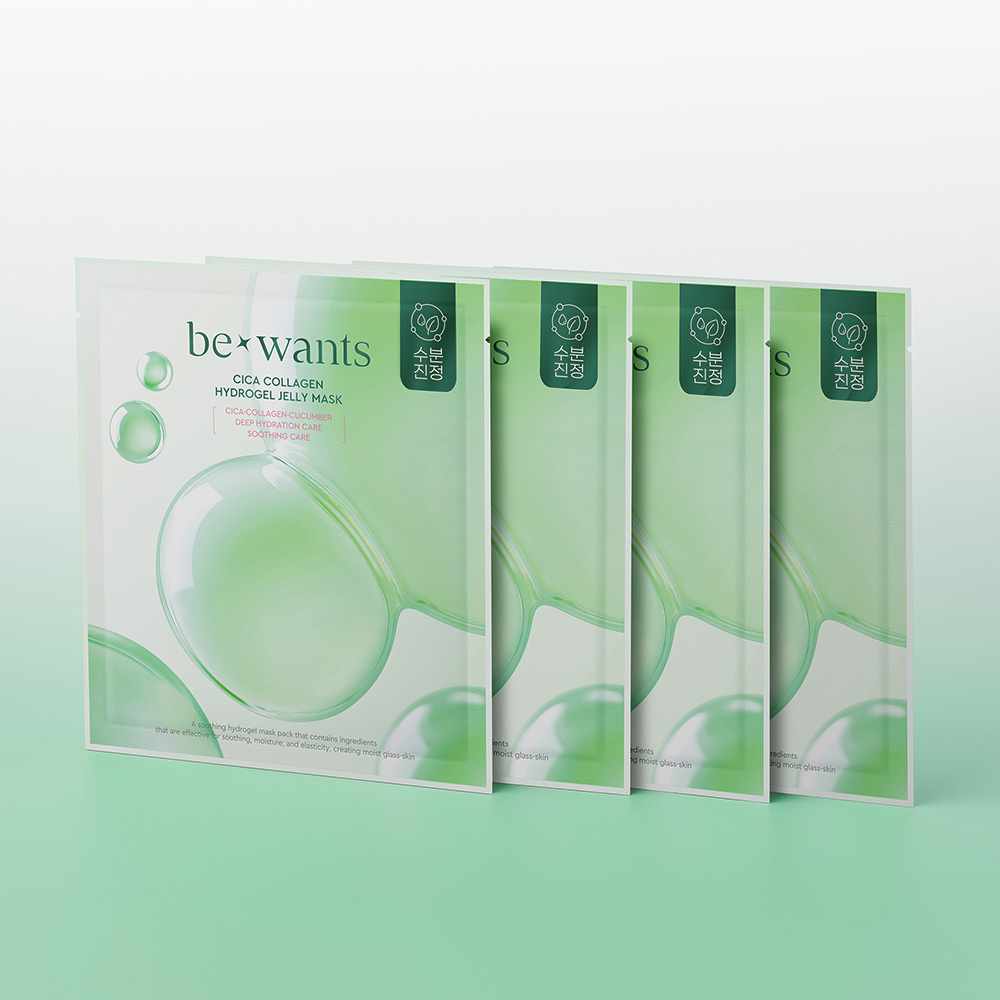 [补水舒缓/淡斑] bewants 水凝胶果冻面膜 4片 2款 (积雪草胶原蛋白/Deep Toning 谷胱甘肽)