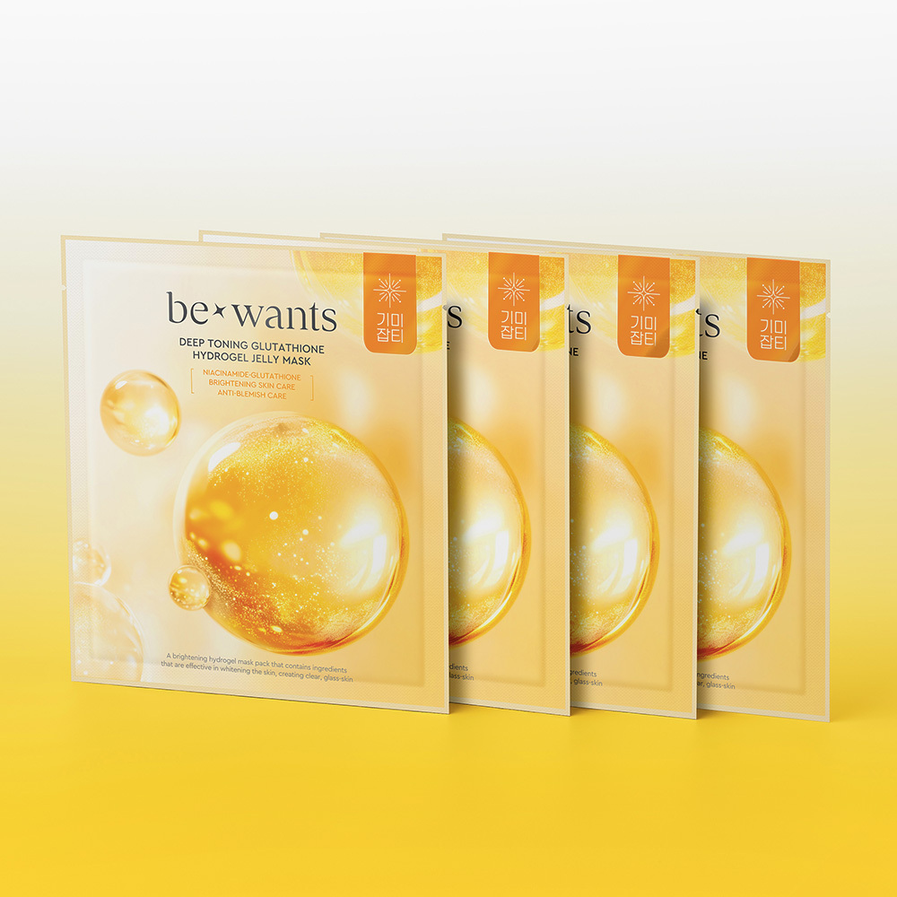 [补水舒缓/淡斑] bewants 水凝胶果冻面膜 4片 2款 (积雪草胶原蛋白/Deep Toning 谷胱甘肽)