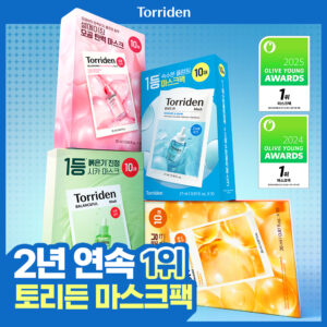 [销量第1面膜] Torriden 片装面膜 10片 4款(补水/舒缓/提亮/毛孔)