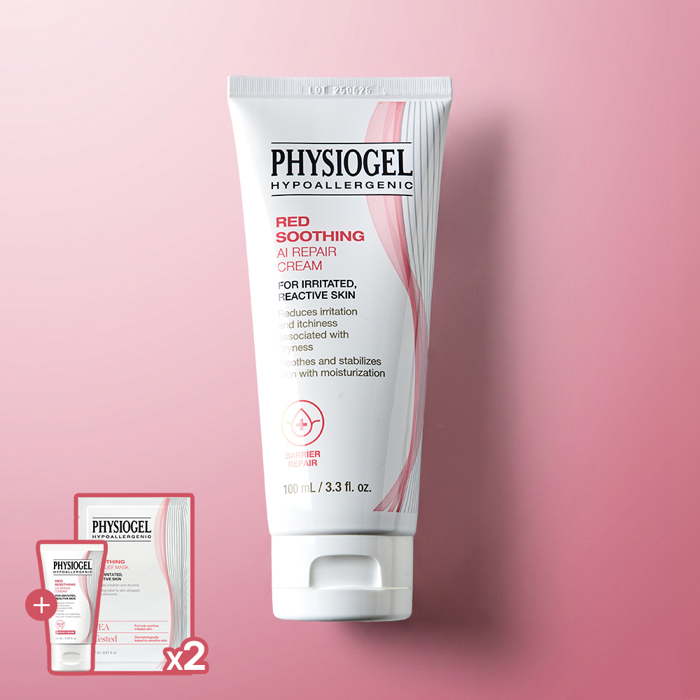 [受损屏障修护] Physiogel 红色舒缓 AI 修复霜 100ml 企划装 (+30ml+面膜 2片)