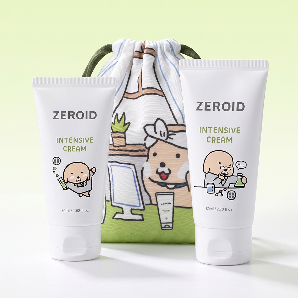 [黄狗狗联名] Zeroid 强效修护霜 80ml+50ml 企划装 (+黄狗狗收纳包)