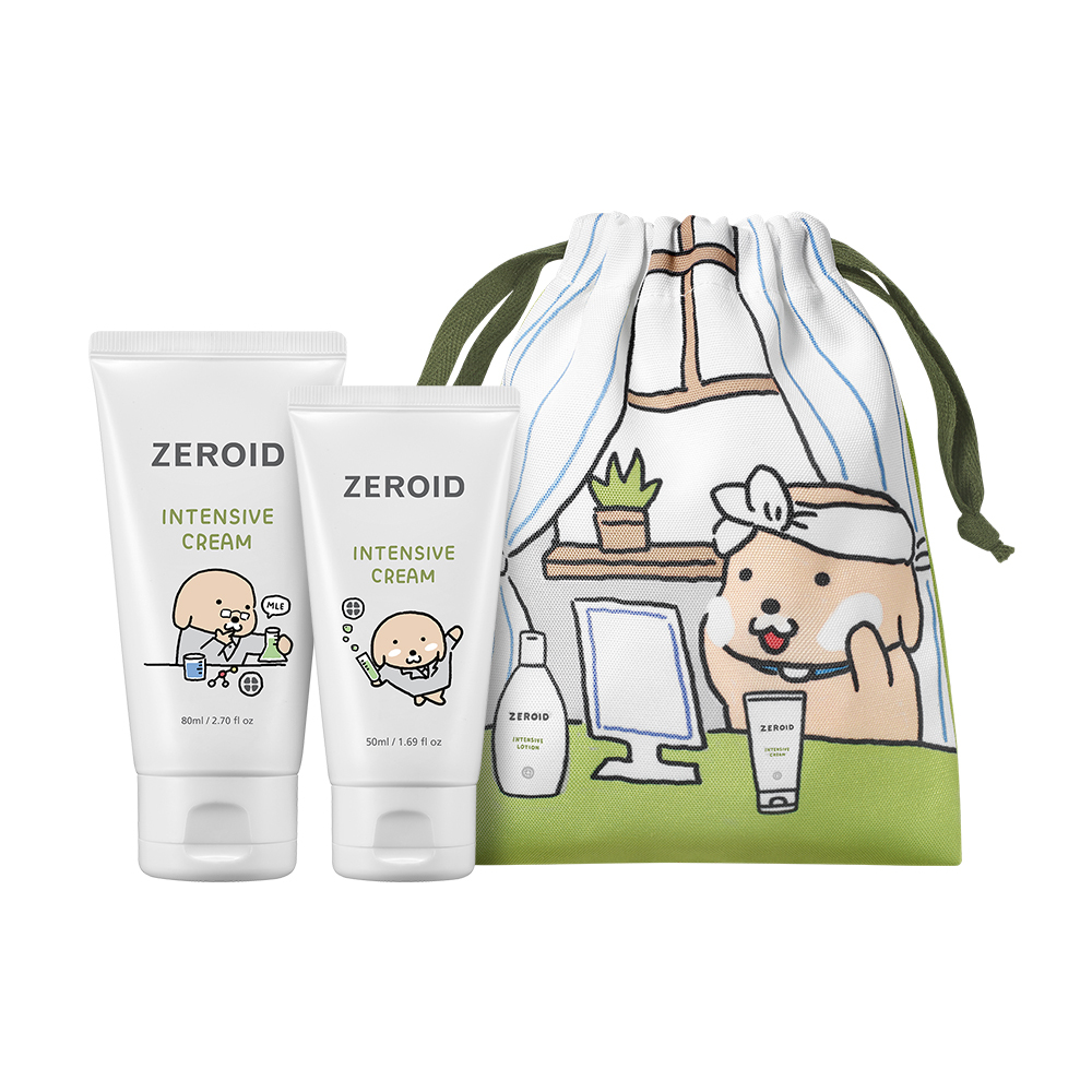 [黄狗狗联名] Zeroid 强效修护霜 80ml+50ml 企划装 (+黄狗狗收纳包)
