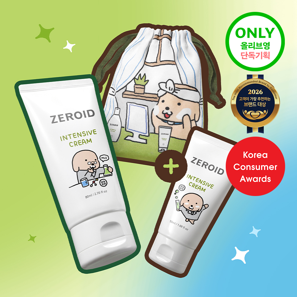 [黄狗狗联名] Zeroid 强效修护霜 80ml+50ml 企划装 (+黄狗狗收纳包)