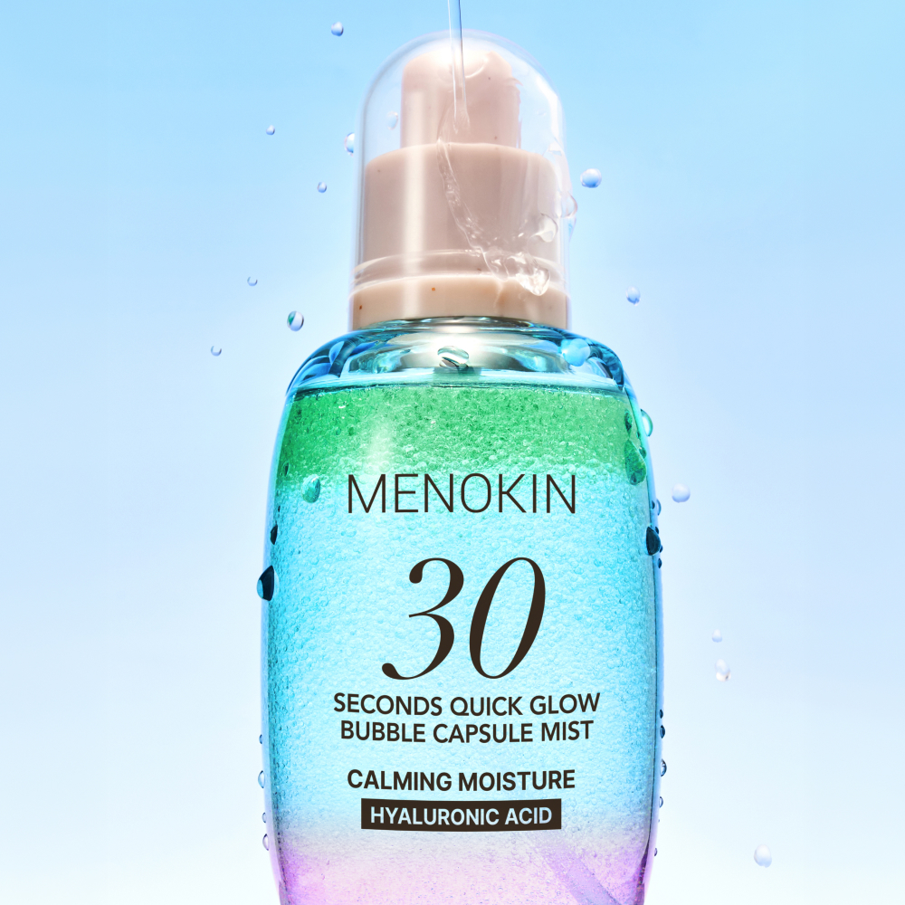 [朴宝英PICK/服帖底妆喷雾] Menokin 30秒 快速光泽 气泡胶囊喷雾 舒缓保湿 98ml 企划装 (+30ml)