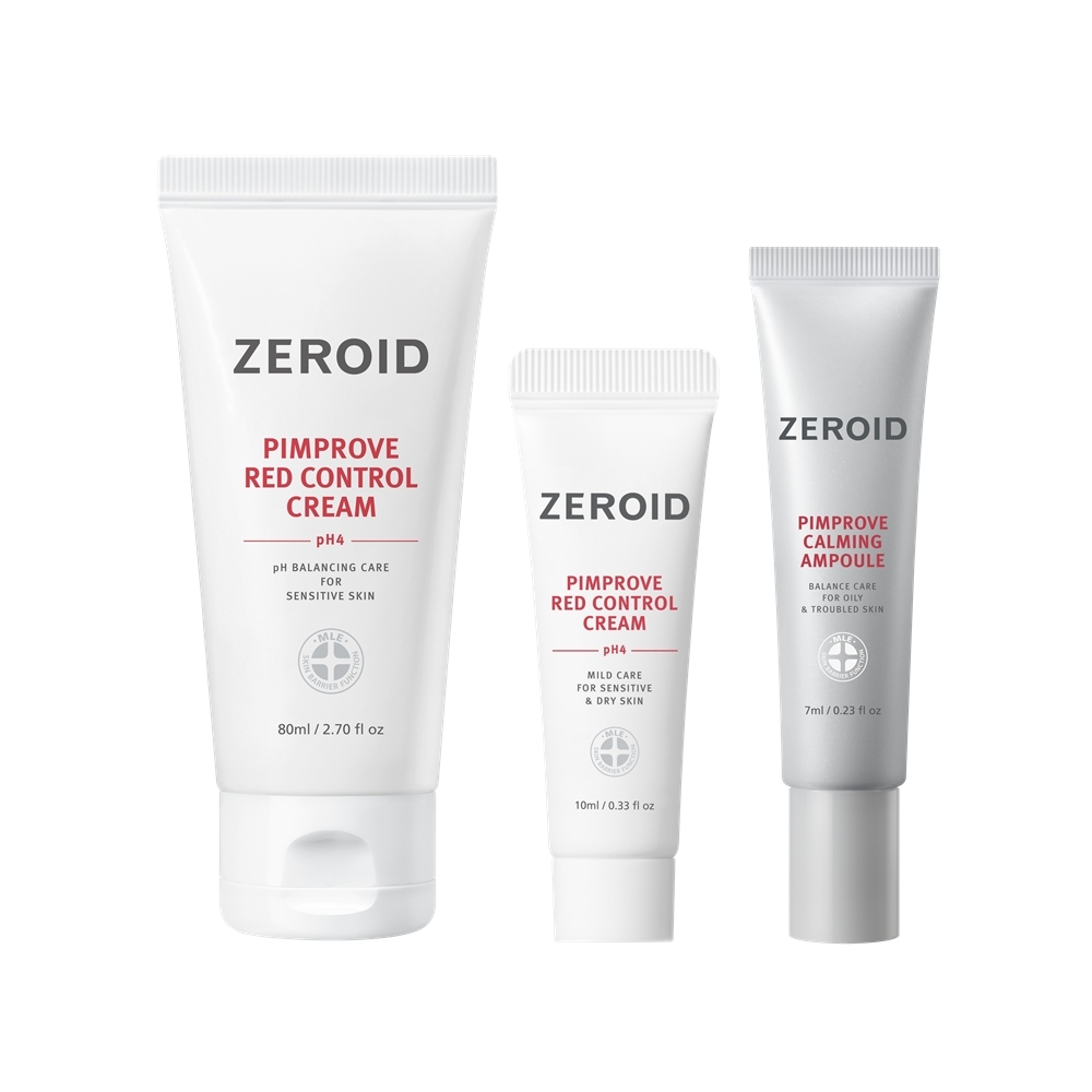 [10月 Olive Young精选] Zeroid Pimprove Red Control 霜 pH4 80ml 企划装 (+面霜 10ml+安瓶 7ml)