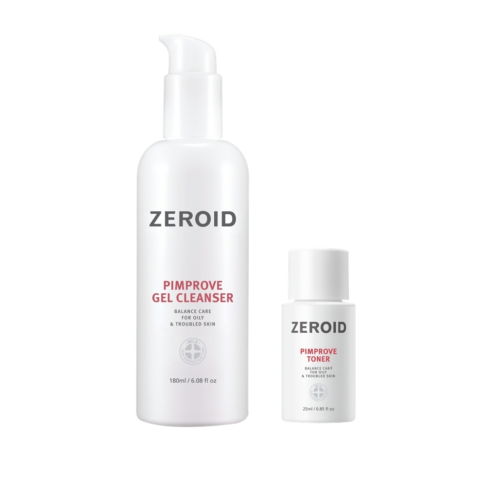 [10月 Olive Young精选] Zeroid Pimprove 凝胶洁面 180ml 企划 (+爽肤水 25ml)